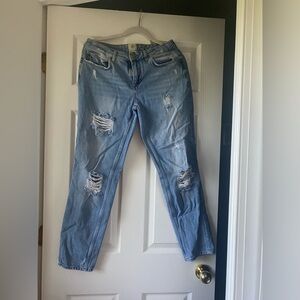 River Island light wash ultimate boyfriend jeans size 10 UK